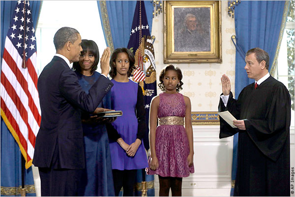 美国总统欧巴马宣誓就职 