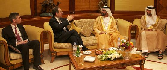 U.S. Deputy Secretary Nides and U.S. Consul General Waller meet his Highness Muhammad bin Rashid and the Crown Prince of Dubai