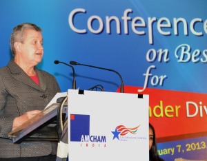 U.S. Ambassador Nancy Powell at the ‘Best Practices for Gender Diversity’ conference on February 07, 2013 in Chennai. (State Dept.)