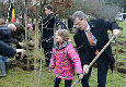 Ambassador Gutman and Mayor of Bastogne today helped Bastogne area schoolchildren plant 26 trees in tribute to Newtown Victims. 