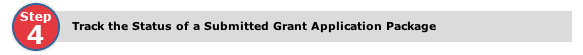 Track the Status of a Submitted Grant Application Package