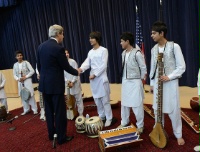 Date: 02/04/2013 Description: Secretary of State John Kerry surprises children from the Afghan National Institute of Music at their performance at the U.S. Department of State in Washington, D.C., February 4, 2013.  - State Dept Image