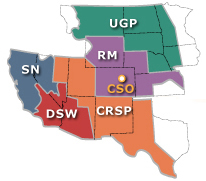 Western's regions map