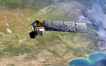 Artist's concept of NASA's Landsat Data Continuity Mission (LDCM) in orbit. Image Credit: NASA