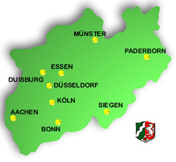 Map of NRW