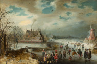 Image: Adam van Breen Skating on the Frozen Amstel River, 1611 The Lee and Juliet Folger Fund, in honor of Arthur K. Wheelock, Jr. 2010.20.1 