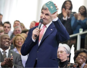 Secretary Kerry Gets Warm Welcome