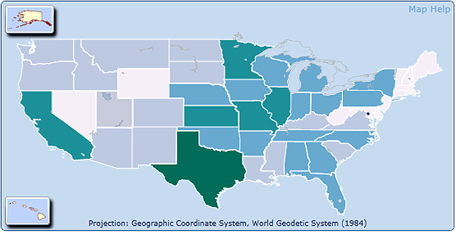 State Transportation Facts and Figures Map