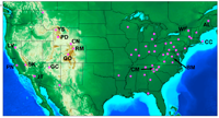 map of us with ozone sites