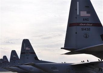 143 AW aircraft at Pope Field