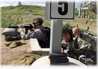 Photo of soldiers at shooting range