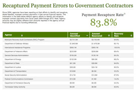 Recaptured Payment Errors to Government Contractors