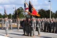 Soldiers from the Florida National Guard's 53rd Infantry Brigade Combat Team conduct a change of command ceremony in Pinellas Park, Fla., Dec. 1, 2012. Photo by Debra Cox
