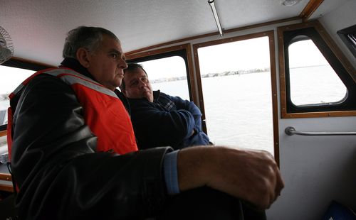 With Governor Christie off shore from Mantoloking