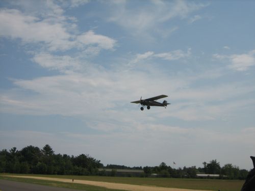 First plane prepares to land on the newly reopened runway