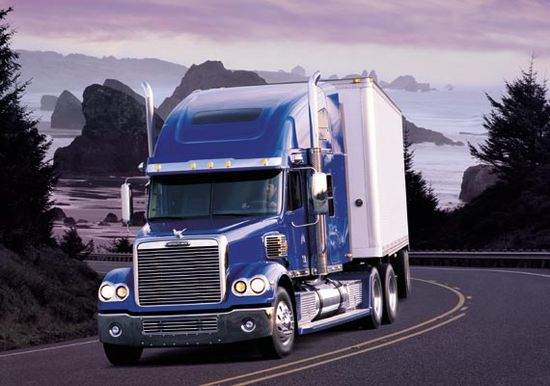 Trucks move American goods