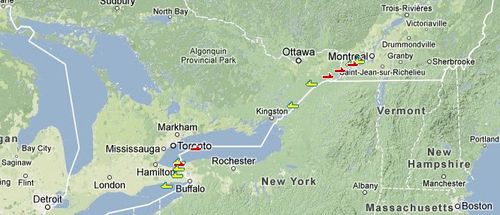 Click here to see a map of vessels currently on the Seaway