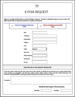 Image of On-line E-FOIA Form
