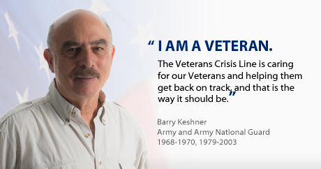 I am a Veteran. Calling the confidential Veterans Crisis Line can help. I know. -Mark Soper, U.S. Army, 1983-2005