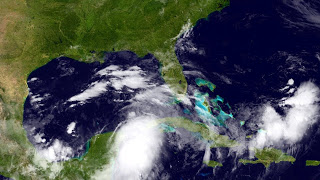 National Hurricane Center satellite photo of the gulf of mexico as of June 22, 2012.