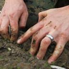 A Marine prepares explosive materials for a controlled detonation at the EOD demolition range aboard Camp Lejeune, N.C.