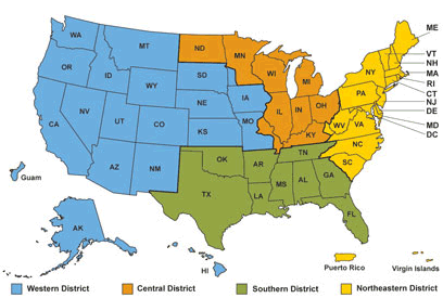 Map of the United States