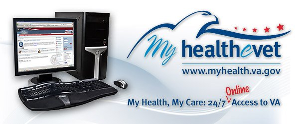 Photo of My HealtheVet logo with link to the system