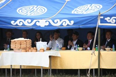 The guests enjoying the Mini Naadam  (State Department)
