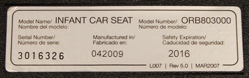 childseat label