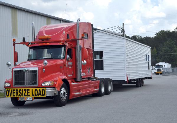Temporary Housing Units begin to arrive in North Carolina.