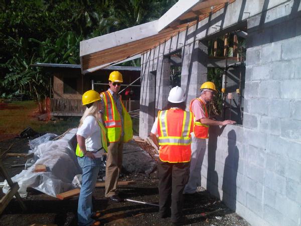 Deputy Administrator Manning and staff from FEMA’s Recovery Office in American Samoa tour homes being rebuilt for disaster survivors in American Samoa.