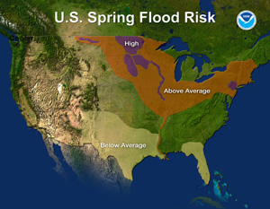 Map of U.S. Spring Flood Risk