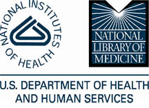 HHS, NIH, NLM logos