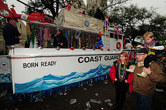 Coast Guard float takes part in King Rex parade