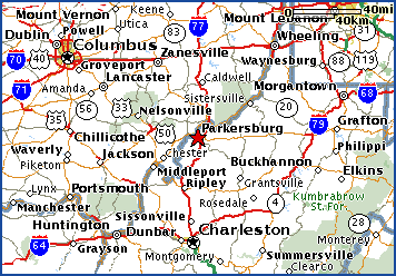 parkersburg map