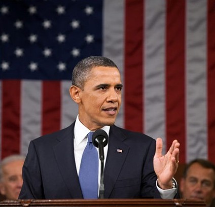 El presidente Obama pronuncia el discurso sobre el Estado de la Unión ante ambas cámaras del Congreso de los EE.UU. (Casa Blanca)