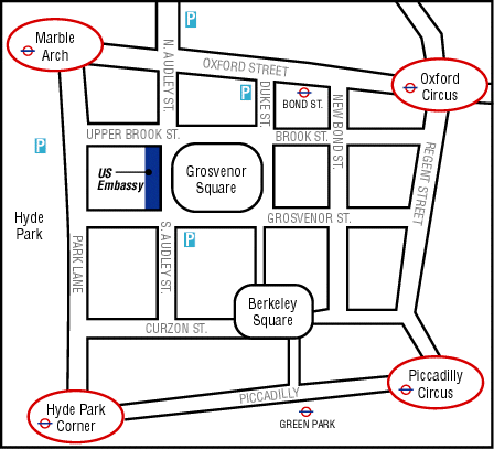 Streetmap for U.S. Embassy London