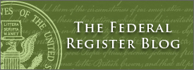 The Federal Register Blog