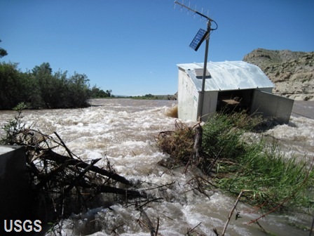 Picture of flooding on the Wind River, Wyoming.