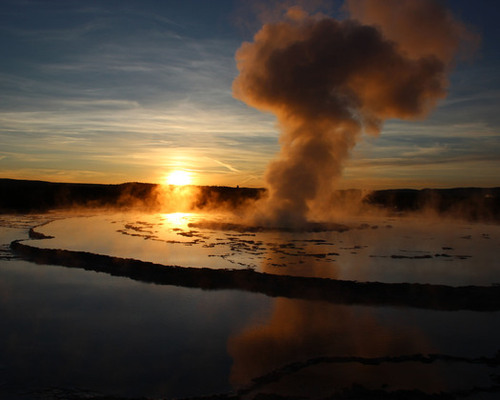 The Great Fountain Geyser in Yellowstone National Park at Sunset.Photo: Sean Balke