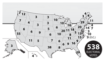 A map of the U.S.