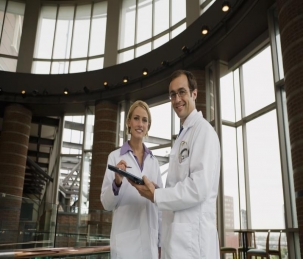 a male and female scientist