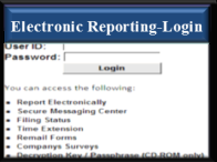 To report your data online