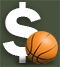 Basketball and dollar sign