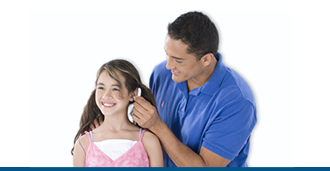 Parent protecting kid's hearing