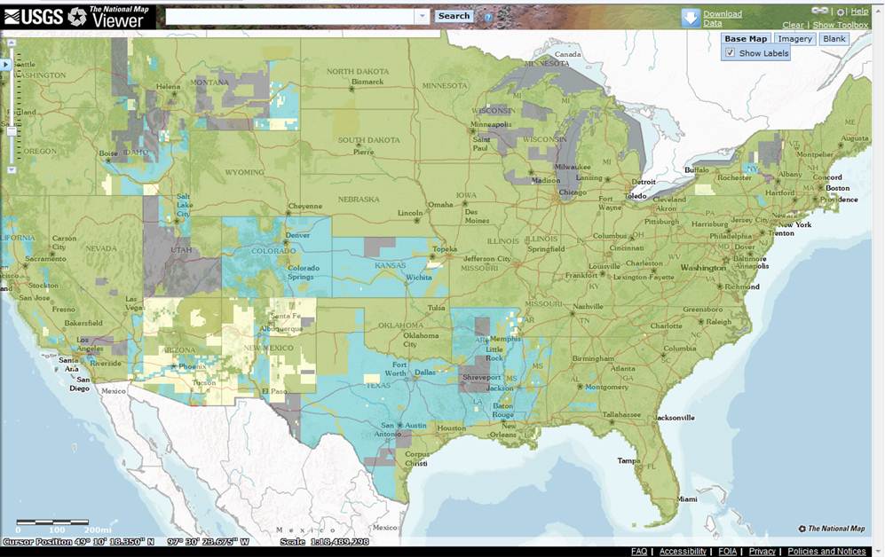 US FWS Wetlands and Riparian Status [TNM Viewer]