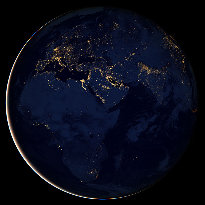 View of Earth at Night