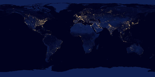 View of Earth at Night