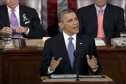 President Barack Obama delivers the State of the Union address to Congress in Washington, D.C., Feb. 12, 2013