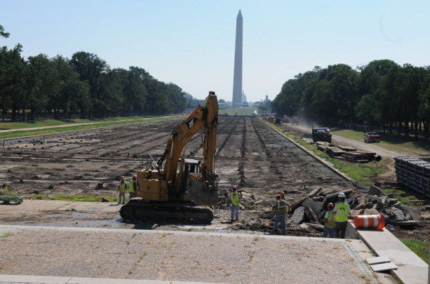 Reflecting Pool Under Construction